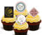 Eid Mubarak Happy Eid - Edible Cupcake Toppers - Stand-up Wafer Cake Decorations (12)