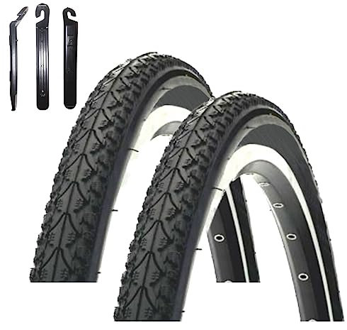 Angebot-Set / 2 x Kenda K-935 26 Fahrradreifen Fahrradmantel in Schwarz 50-559 (26 x 1.95) inkl. 3 Reifenheber