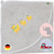 Smithy Kapuzenhandtuch für Baby´s und Kinder 100x100 cm - Ente Babyhandtuch aus Frottee Baumwolle - Kapuze Handtuch für Mädchen & Jungen (grau)