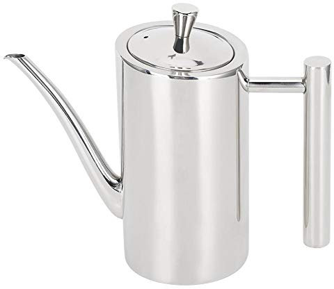 Ymiko Pot d'huile cuisine acier inoxydable 500ml distributeur huile anti-poussière buse longue verse doucement pour maison restaurant café hôtel