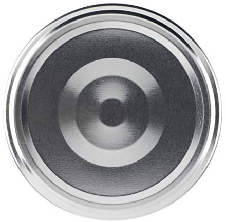 Lot de 36 capsules couvercles bouchons 82 mm argentés Stérilisables avec Flip pour pots et bocaux en verre - IRIOS -