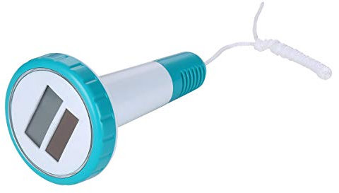 BAYROL digitales Solar-Thermometer - LCD Display - Stromversorgung über Solarenergie türkis