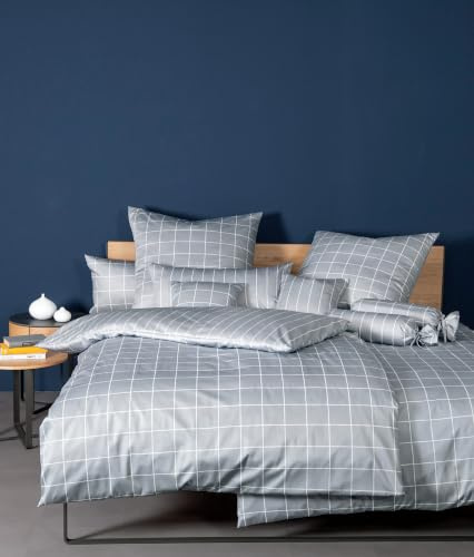 Janine Design Mako-Satin-Bettwäsche MODERN Classic Platin 135x200cm - (39025 FB 28 135 x 200)