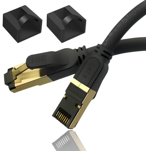 Reulin SSTP Stranded Copper 0.5m Cat 8 Fast High Speed Internet Ethernet Cable 0,5 M 40-G RJ45 LAN Patch Cord For Network Switch Gaming Console Router Modem Smart TV Docking Station PC - 0.5 Metre
