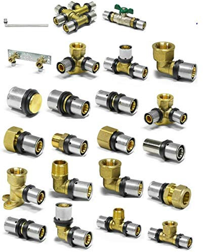 Press-fitting Verbundrohr 16x2 20x2 1/2 3/4 DVGW Heizung Verbundrohr Wasser (ÜBERGANG AUF KUPFERROHR 20-22)