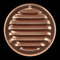 Steinberg14 Copper Metal 100mm Air Vent Cover with Insect Mesh - 4 inch Round Ventilation Grille