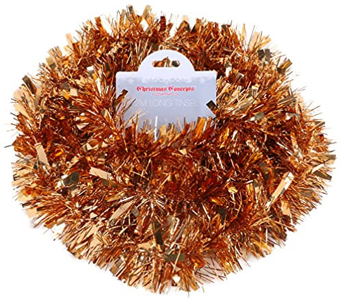 Christmas Concepts® 2 Meter Chunky/Fine Christmas Lametta - Weihnachtsdekoration Lametta (Kupfer)