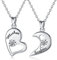 EUDORA Mutter Tochter Kette für Frauen Mutterliebe Doppelte Herz S925 Sterling Silber Mama Halskette Mutter Anhänger für Damen Schmuck 45,7cm Kette, Geschenk für Mama Tochter Ehefrau Pflegemutter