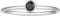 FOCALOOK Damen Herren Ehering Verlobungsring 925 Sterling Silber Solitär Ring mit Runden Schwarzen Zirkonia Antragsring Partnerring Schmuck Größe 57 (18.1)
