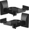 TNP Bookshelf Speaker Wall Mount Brackets with Dual Side Clamping - Universal Surround Sound Speaker Mounting with Adjustable Swivel & Tilt Angle for Home & Studio, Support up to 55 lbs, 2 Pack, Black