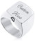 OTXIXTO Personalisierter Urnen Siegelring für Frauen, Männer, Gravur Foto/Text, Edelstahl, Haustier Erinnerung Geschenk Schmuck Andenken, Asche Halter, mit Ringgröße Einsteller (Silber, Größe 62)