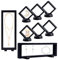 Dalababa 8 Pcs Schwebender Display-Halter Schwebender Displayrahmen Schwimmende Vitrine mit Basis Schwimmenden Schmuck Box für Münze, Briefmarken, Medaillon, Schmuck