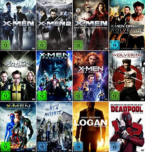 X- Men 13er Mega Bundle - Origins: Wolverine, Apocalypse , Dark Phoenix, New Mutants, Dead Pool 1+2 im Set (Deutsche Originalware) [13-DVD]