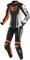 Berik Monza Damen 1-Teiler Motorrad Lederkombi, schwarz/weiß/orange, 44