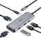 SSK USB 3.0 Docking Station,6 in 1 Dual 4K HDMI USB C Hub Adapter mit PD 3.0 100W Schnellladung,3 USBs, Universal 4k HDMI Monitoradapter für Thunderbolt 3 Geräten MacBook Chromebook Pixel Laptops