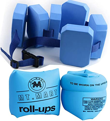 Schwimmgürtel für Kinder, Kinder Wassersport Schwimmtraining Hilfsschwimmen 6 Paddle Schwimmgürtel Verstellbarer Gürtel Schwimmgürtel für Sichere Schwimmhilfen,Schaumgürtel, Blau