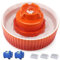 Lawfery Fuente de agua de cerámica para gatos, 2.1 L/70 onzas, fuente para gatos con 3 filtros de carbono y 2 bombas de agua, fuente de agua para mascotas para gatos y perros (naranja)