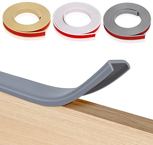 Ansteker TPE U-förmige Selbstklebend Möbelkantenband, 12 mm x 3 m Möbelkantenband Faltbarer Kantenschutz für Schrankkanten, Abschlussleiste, Deckenkanten, Arbeitsplatten (Grau)