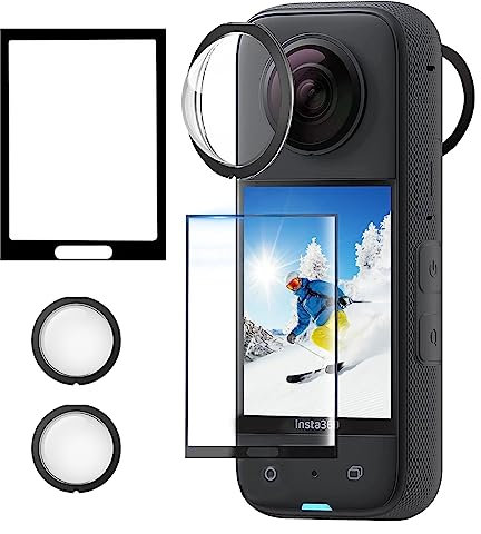 Insta 360 X3 Zubehör Insta 360 X3 Linsenschutz, Insta 360 Grad X3 Zubehör Insta 360 x3 Lens Guard Linsenschutz und Displayschutz Zubehör Für Insta 360 X3 für Insta 360 One X3 Kamera