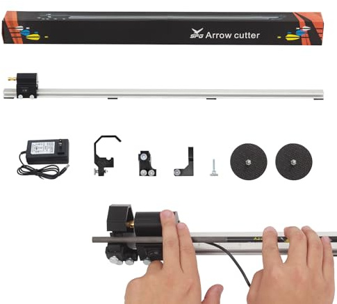 SOPOGER Archery Arrow Saw Electric Carbon Arrow Cutter Mini Reciprocating Saw Adjustable Arrow Square Cutting Building Tool for Pure Mixed Carbon & Fiberglass Arrow Shaft (black)
