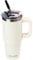 AQUAPHILE 30oz Tumbler with Handle, Double Walled Insulated Coffee Cup with Leak-Proof Lid and Straw, Stainless Steel Travel Mug for Hot or Cold Drinks(Ivory)