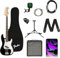 Squier by Fender Affinity Series Precision, Elektrische Bassgitarre, Set mit einer Bassgitarre mit Ahorn-Griffbrett, Schwarz, einer Gitarrentasche und einem 15W Bassverstärker