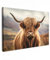MuchoWow© Bild auf Leinwand Groß 120x80 cm XXL Schlafzimmer Bilder Wand Deko Wohnzimmer Modern Wanddeko Bilderwand Geschenk Schottische Hochlandrind - Kuh - Highland Cow - Landschaft - Tier