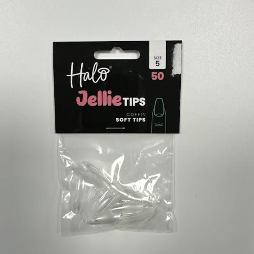 Halo Jellie Nail Tips Coffin Size 5 (Pack of 50)
