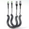 Cable Lightning en espiral, paquete de 2 [certificado Carplay y MFi], cable USB a Lightning en espiral con transmisión de datos y LED para coche, cable cargador retráctil para iPhone/Pad