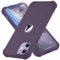 ORETECH Cover Compatibile con iPhone 12 Mini 5,4'',Custodia iPhone 12 Mini con [2 x Pellicola Protettiva Vetro Temperato] Antiurto Protettiva Sottile Hard PC Soft Silicone iPhone 12 Mini -Viola Scuro