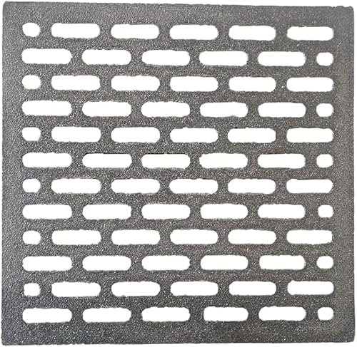 Lunaway Rejilla de ventilación de Hierro Fundido para Chimenea y Estufa | Grosor perimetral 1,5 cm | Grosor Central 1 cm (25 x 25 cm)