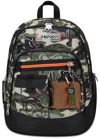 Seven Zaino Scuola Advanced, Verde, Lightventure, Zaino Doppio Scomparto Con Tasca Porta PC o Tablet, Tasca Porta Borraccia e Organizer, Scuole Medie e Superiori, Bambino Ragazzo