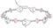 Cosie Lily Damenarmband 925er Sterlingsilber Herzarmbänder Damenschmuck Geschenk für Sie Zum Valentinstag Geburtstag