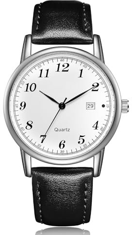 CIVO Herren Uhren Lederarmband Armbanduhr: Minimalistische Analog Wasserdicht
