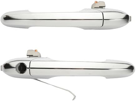KASturbo Exterior Door Handle Chrome Offside Right Driver & Left Passenger Side Fits for 500 2007-2016, Abarth 500 595 695 2008-2016 Replace 735592026, 73545876, 735592012, 735485872