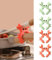 Bimhayuu Lot de 4 Repose Cuillère Cuisine, Support de Spatule en Forme de Crab, Porte Cuillere Cuisine Réglable en Silicone, Résistant à la Chaleur et Antidérapant (Vert-Rouge)