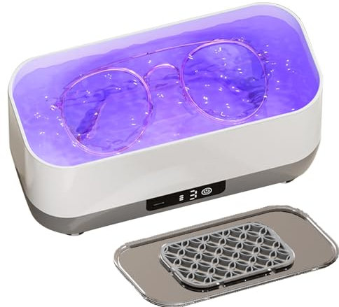 Ultraschallreinigungsgerät - 360° Ultraschallreiniger Mit 3 Zeiteinstellungen - 400ml Ultraschallgerät Ultraschallbad Mit Pinselhalter Für Reinigung Von Brillen Schmuck Uhren Zahnersatz Pinsel Münze