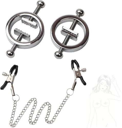 2 jeux de pinces en métal et silicone ajustables et non perforées