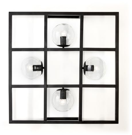 APLIQUE 72X13X72 METAL NEGRO