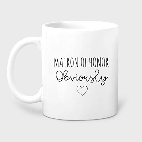 HSIRYAOHD Tasse mit der Aufschrift Matron of Honor, Geschenk für Brautjungfern, Hochzeitsgeschenke, Matron of Honor Tasse, Brautparty-Becher, Geschenk von Maid of Honor 325 ml