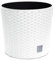 astor24 - Premium Blumentopf Pflanzkübel 40 Ø cm inkl. Einsatz Weiß in Rattan-Optik - Pflanzkübel - Übertöpfe -Blumentopf für Haus und Garten