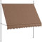 Outsunny Toldo Manual Retráctil 3x1,2 m Toldo Exterior Terraza Enrollable Altura Ajustable con Manivela 210-300 cm Sin Taladro Protección UV30+ para Balcón Jardín Café