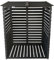 Lendo Online Abri Bûches Extérieur en Bois Traité avec Toit Bitumé – Rangement Bois Cheminée 118x59x158 cm – Porte-Bûches en Bois pour Jardin (Gris)
