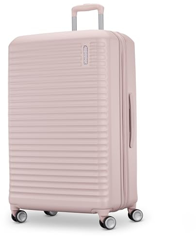 American Tourister Stratum 3.0 Large 28-Inch Spinner, Airline Approved, Durable Hardside Luggage, Expands 1.5, RightHeight™ Adjustable Handle, Pink Blush
