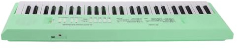 RiToEasysports Elektronische Klaviertastatur mit 54 Tasten und Mikrofon, Pädagogisches Musikspielzeug für Kinder, Aufnahmefunktion, für Kinder Zum Spielen Im Innen- und Außenbereich (GREEN)
