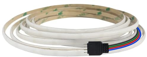 Vrabocry 5V COB RGB LED Streifen 5MM Schmal Flexible LED Strip 576LED/M 5M Selbstklebend LED Band Schneidbar für Schlafzimmer Küche Home Innendekoration