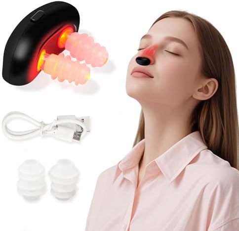 Rotlicht Nasaltherapiegerät, Infrarot-Rhinitis-Gerät, Nasenberuhigungsgerät Linderung der Rhinitis-Symptome für verstopfte Nase, Verstopfter Nase,Nasenjucken,Sinusitis (E)