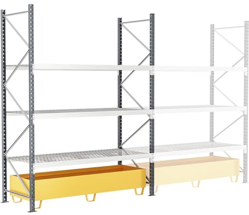 kaiserkraft | Weitspannregal mit Wanne | B 1800 mm | HxT 2500 x 600 mm | Fachlast 284 kg | Grundregal