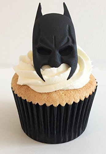 Holly Cupcakes 6 Handgemachte Kuchendekorationen aus Zucker: Batman / 6 Sugar Batman Heads