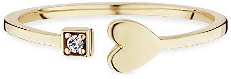 cai Damen Ring 925/- Sterling Silber vergoldet Zirkonia gelb 135270176